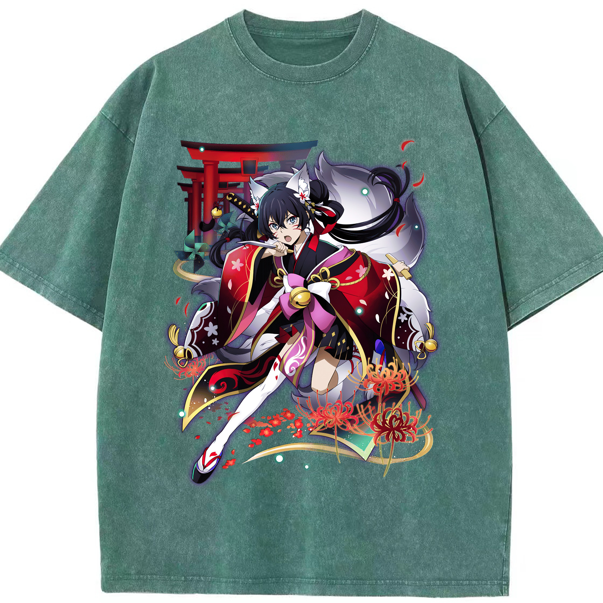 （画像用） 文豪ストレイドッグス Bungo Stray Dogs 綿100% ヴィンテージ風 半袖Tシャツ（フロントプリント）